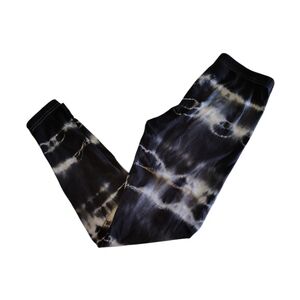 American Apparel Black and White Tie Dye Spandex Athletic Leggings Size Medium